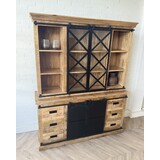 Kast Bilbao/ Lotte  200 cm Mangohout + metaal zwart  - Leverbaar medio juli