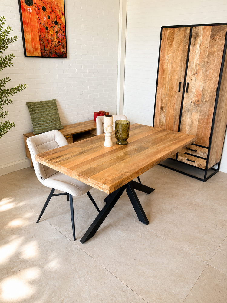 Hemelvaartsweekend SALE | Eettafel recht | mangohout - 140 cm
