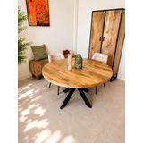 SALE | Eettafel rond | mangohout - 140 cm SALE | Eettafel rond | mangohout - 140 cm