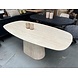 Eettafel Centro deens ovaal 180cm / Keramiek travertin