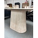 Eettafel Centro deens ovaal 180cm / Keramiek travertin
