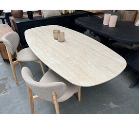 Eettafel Centro deens ovaal 180 cm / Keramiek travertin Eettafel Centro deens ovaal 180 cm / Keramiek travertin