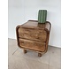 Nachtkast Palma | Houten Poot | 2 Lades | Mangohout Nachtkast Palma | Houten Poot | 2 Lades | Mangohout