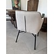 Set van 4 eetkamerstoelen beige | zwart metalen poot Set van 4 eetkamerstoelen beige | zwart metalen poot