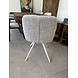 Set van 4 eetkamerstoelen taupe | beige frame | draaibaar