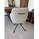 Set van 6 eetkamerstoelen taupe | zwart frame | draaibaar