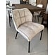 Set van 6 eetkamerstoelen velvet champagne | zwart frame Set van 6 eetkamerstoelen velvet champagne | zwart frame