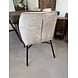 Set van 6 eetkamerstoelen velvet champagne | zwart frame Set van 6 eetkamerstoelen velvet champagne | zwart frame
