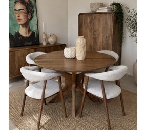 Ronde Eettafel Murcia | houten poot | 2 afmetingen Ronde Eettafel Murcia | houten poot | 2 afmetingen
