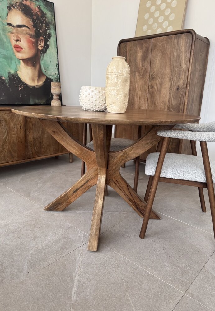 Ronde Eettafel Murcia | houten poot | 2 afmetingen Ronde Eettafel Murcia | houten poot | 2 afmetingen