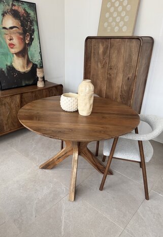 Ronde Eettafel Murcia | houten poot | 2 afmetingen Ronde Eettafel Murcia | houten poot | 2 afmetingen