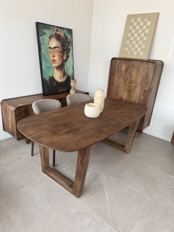 Eettafel Deens Ovaal | Houten Poot | Mangohout | 200 en 270 cm Eettafel Deens Ovaal | Houten Poot | Mangohout | 200 en 270 cm