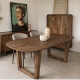 Eettafel Deens Ovaal | Houten Poot | Mangohout | 200 en 270 cm Eettafel Deens Ovaal | Houten Poot | Mangohout | 200 en 270 cm