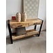Wandtafel / sidetable Britt 120 cm mangohout metaal zwart Wandtafel / sidetable Britt 120 cm mangohout metaal zwart