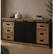 Dressoir Bilbao/ Lotte mangohout metaal zwart 160 cm Dressoir Bilbao/ Lotte mangohout metaal zwart 160 cm