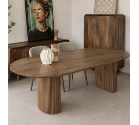 Eettafel Avila | Mangohout | Conische Poot | 220 cm Eettafel Avila | Mangohout | Conische Poot | 220 cm