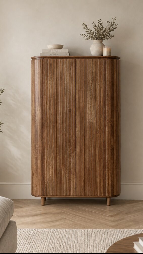 Kast Pedrera | mangohout ribbel | retro | houten poot - Leverbaar januari Kast Pedrera | mangohout ribbel | retro | houten poot - Leverbaar januari