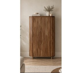 Kast Pedrera | mangohout ribbel | retro | houten poot - Leverbaar januari Kast Pedrera | mangohout ribbel | retro | houten poot - Leverbaar januari
