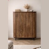 Kast Pedrera mangohout ribbel - Retro Kast Pedrera mangohout ribbel - Retro