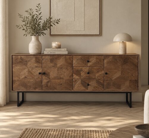Dressoir Calpe ingelegd mangohout  175 en 200