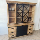Buffetkast Bilbao 160 cm | Mangohout | Industriële kast met zwart metalen deuren - Leverbaar eind oktober Buffetkast Bilbao 160 cm | Mangohout | Industriële kast met zwart metalen deuren - Leverbaar eind oktober