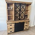 Buffetkast Bilbao 160 cm | Mangohout | Industriële kast met zwart metalen deuren - Leverbaar eind oktober