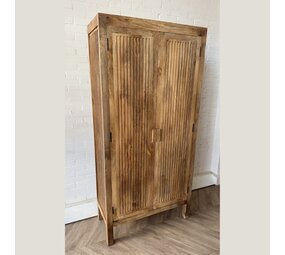 Dichte kast massief mangohout ribbel Dichte kast massief mangohout ribbel