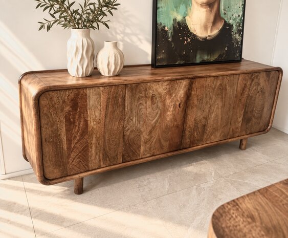 Dressoir Palma | 180 cm retro mangohout Dressoir Palma | 180 cm retro mangohout