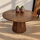 Salontafel rond mangohout moreno - houten poot Salontafel rond mangohout moreno - houten poot