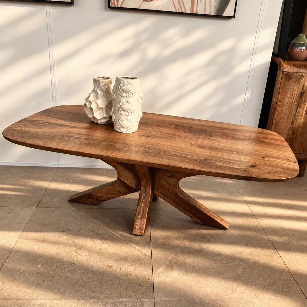 Salontafel Murcia | Mangohout I Deens ovaal | houten poot Salontafel Murcia | Mangohout I Deens ovaal | houten poot