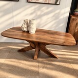 Salontafel Murcia | Deens ovaal | houten poot mangohout Salontafel Murcia | Deens ovaal | houten poot mangohout