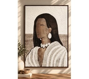 Schilderij | Vrouw Gekleurd | 93 x 63 cm