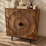 Dressoir Altea carved 80 cm mangohout moreno - Leverbaar medio september Dressoir Altea carved 80 cm mangohout moreno - Leverbaar medio september