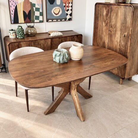 Deens Ovale Eettafel Murcia – Houten poot – 160 t/m 240 cm Deens Ovale Eettafel Murcia – Houten poot – 160 t/m 240 cm