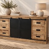Dressoir Bilbao/ Lotte mangohout 160 cm - Leverbaar medio december Dressoir Bilbao/ Lotte mangohout 160 cm - Leverbaar medio december