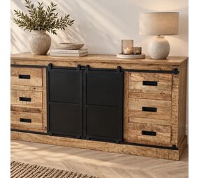 Dressoir Bilbao/ Lotte mangohout 160 cm - Leverbaar medio december Dressoir Bilbao/ Lotte mangohout 160 cm - Leverbaar medio december