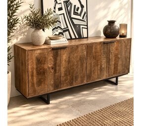 Livingfurn Dressoir Valdez 180 cm mangohout Livingfurn Dressoir Valdez 180 cm mangohout