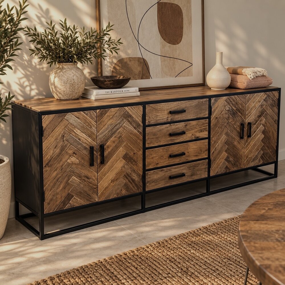 Dressoir visgraat 210 mangohout Remi Dressoir visgraat 210 mangohout Remi