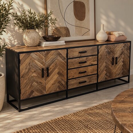 Dressoir visgraat 210 mangohout Remi Dressoir visgraat 210 mangohout Remi