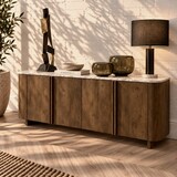 Dressoir Gerona 170 cm | Japandi Stijl | Travertin | Leverbaar medio januari '27 Dressoir Gerona 170 cm | Japandi Stijl | Travertin | Leverbaar medio januari '27