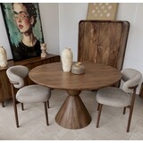 Eettafel rond 130 cm | moreno | conische poot - Leverbaar januari ‘27 Eettafel rond 130 cm | moreno | conische poot - Leverbaar januari ‘27
