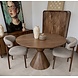 Eettafel Rond 130 cm | Bruin | Houten Poot - Leverbaar januari ‘27 Eettafel Rond 130 cm | Bruin | Houten Poot - Leverbaar januari ‘27