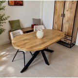 Eettafel deens ovaal mangohout 160 t/m 200 cm
