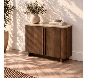 Dressoir Gerona 105 cm | Japandi Stijl | Travertin | Leverbaar medio januari '27