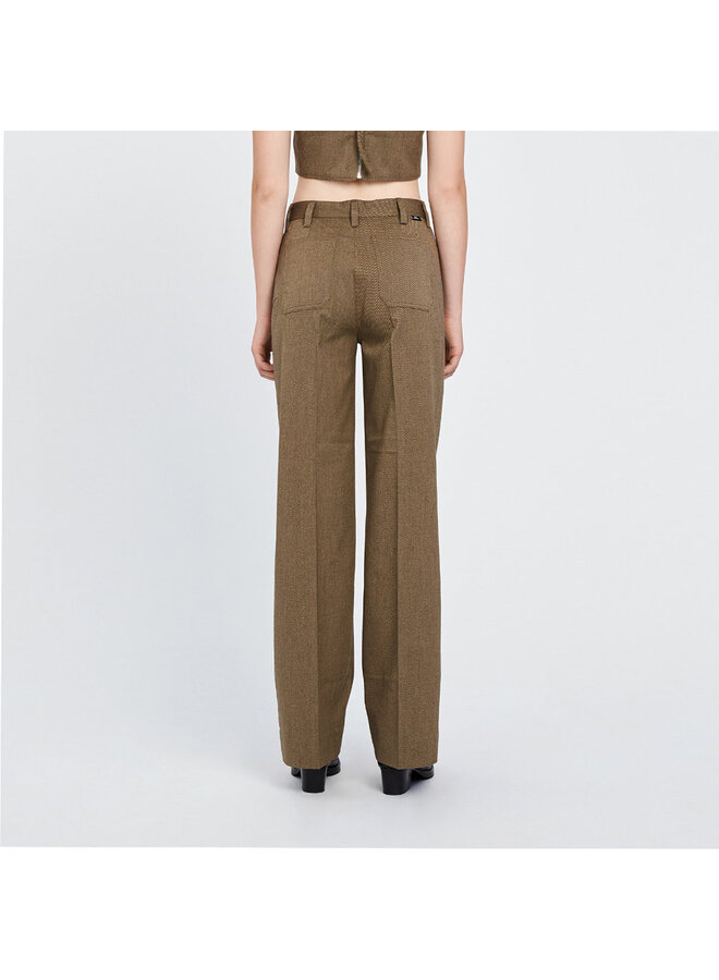 Kelis Trousers - Brown Melange