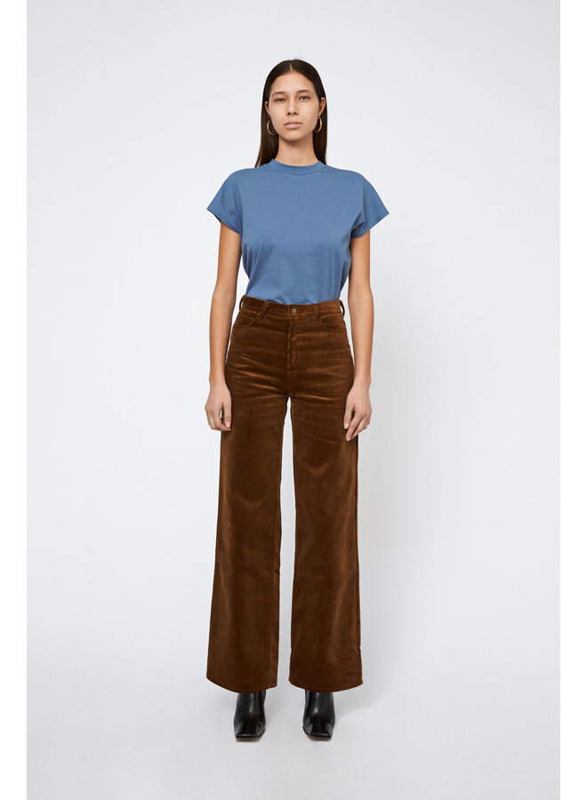 Kiri Long Flair Jeans Corduroy - Toffee