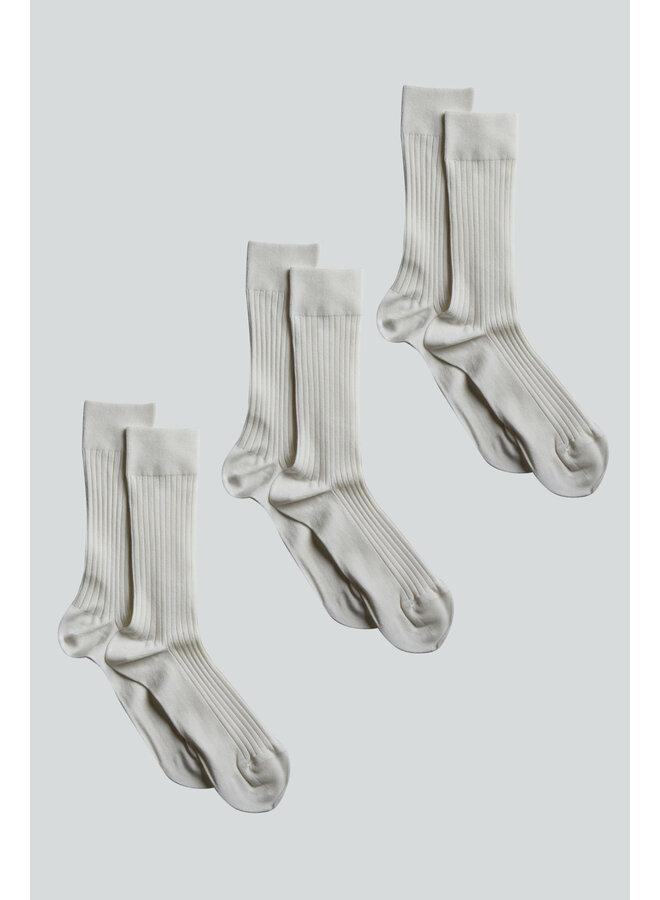 3 Pack Cotton Blend Socks One Size