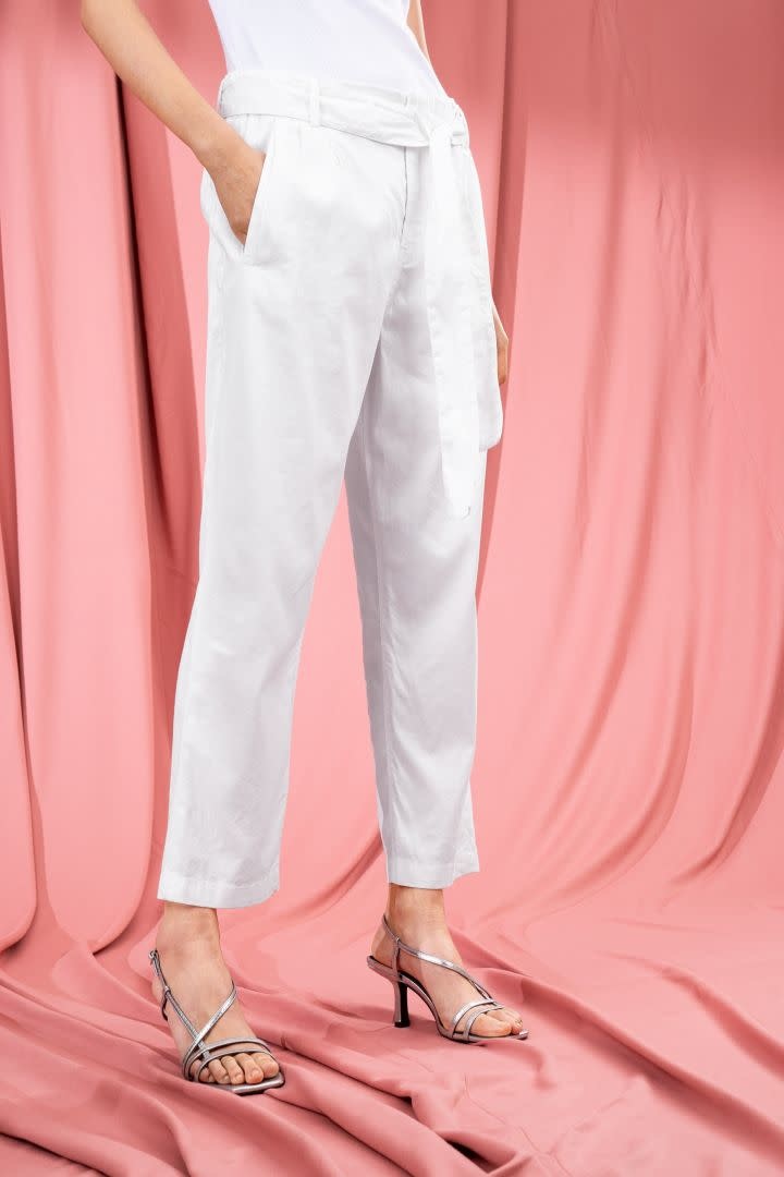 Linen Trousers - White-1