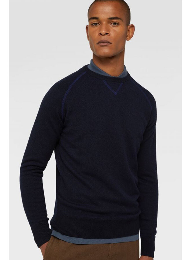 Merino Wool Sweater - Navy