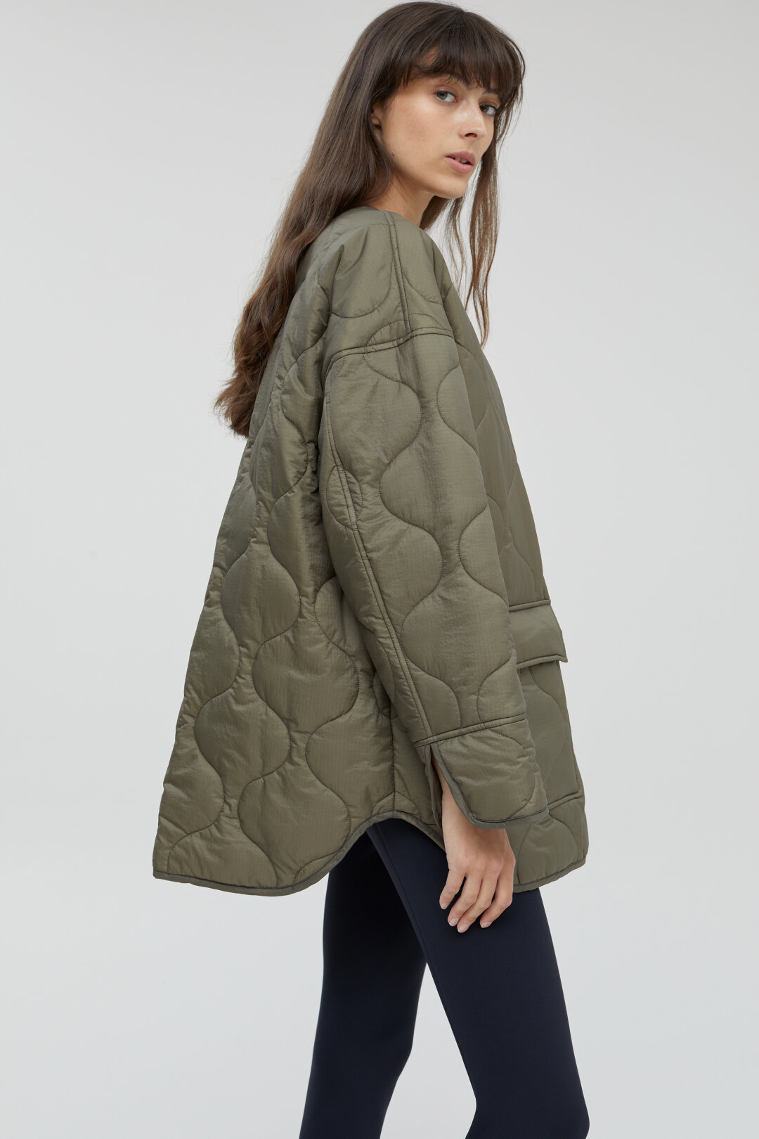 Quilted Jacket - Green-2